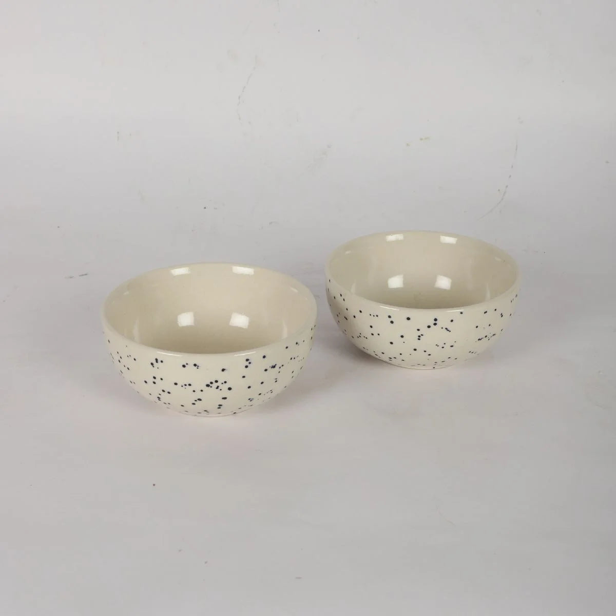 Modern Decorative Serving Black Spotted Ceramic Bowl