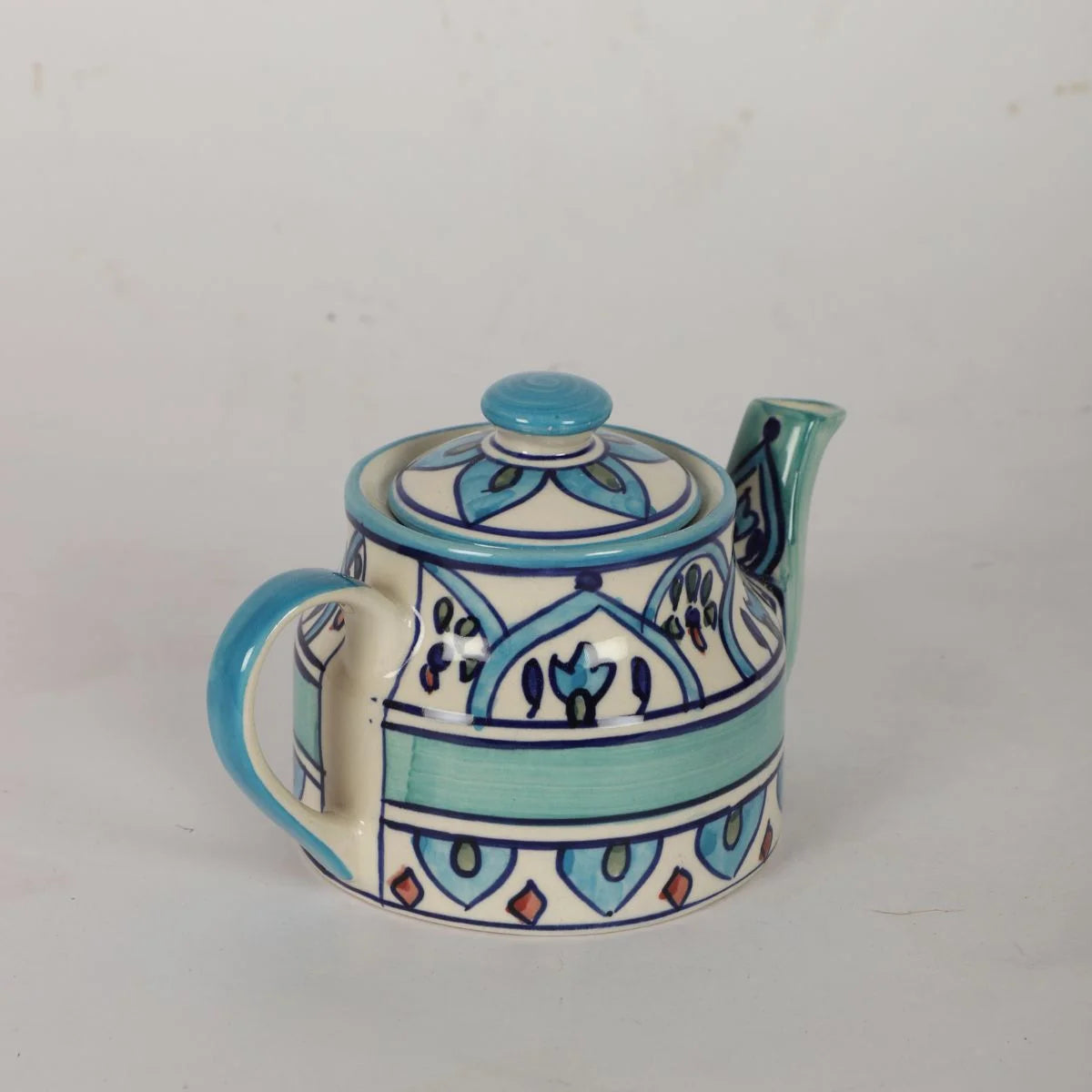 Blue Stoneware Ceramic Kettle