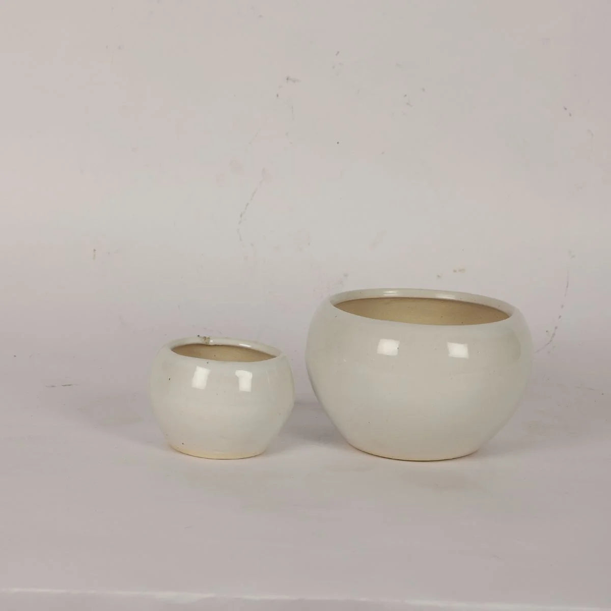 Apple Cut Ceramic Pot Decorative Indoor Plant Holder with a Unique Design