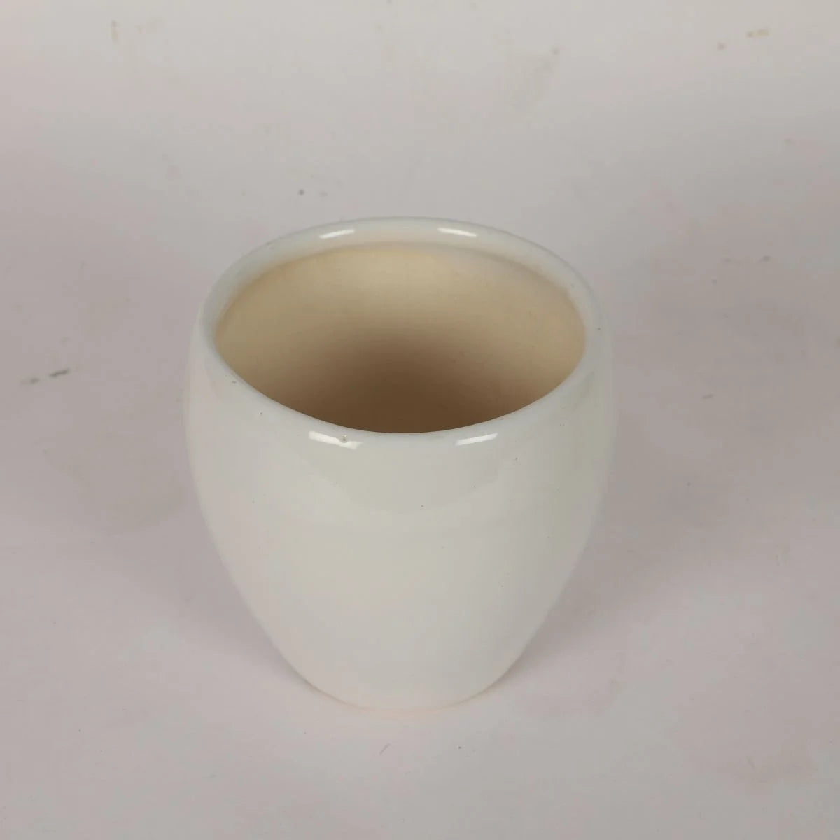 Classic Rounded White Ceramic Pot Minimalist Planter for Home Decor