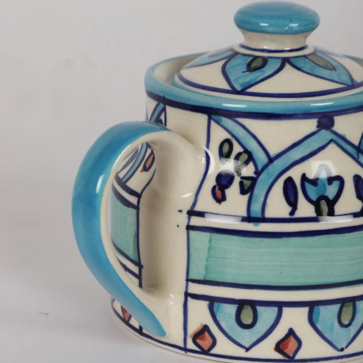 Blue Stoneware Ceramic Kettle