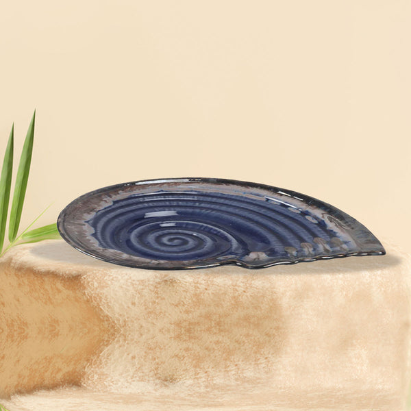 Fondle Ceramic Blue Tray for kitchen