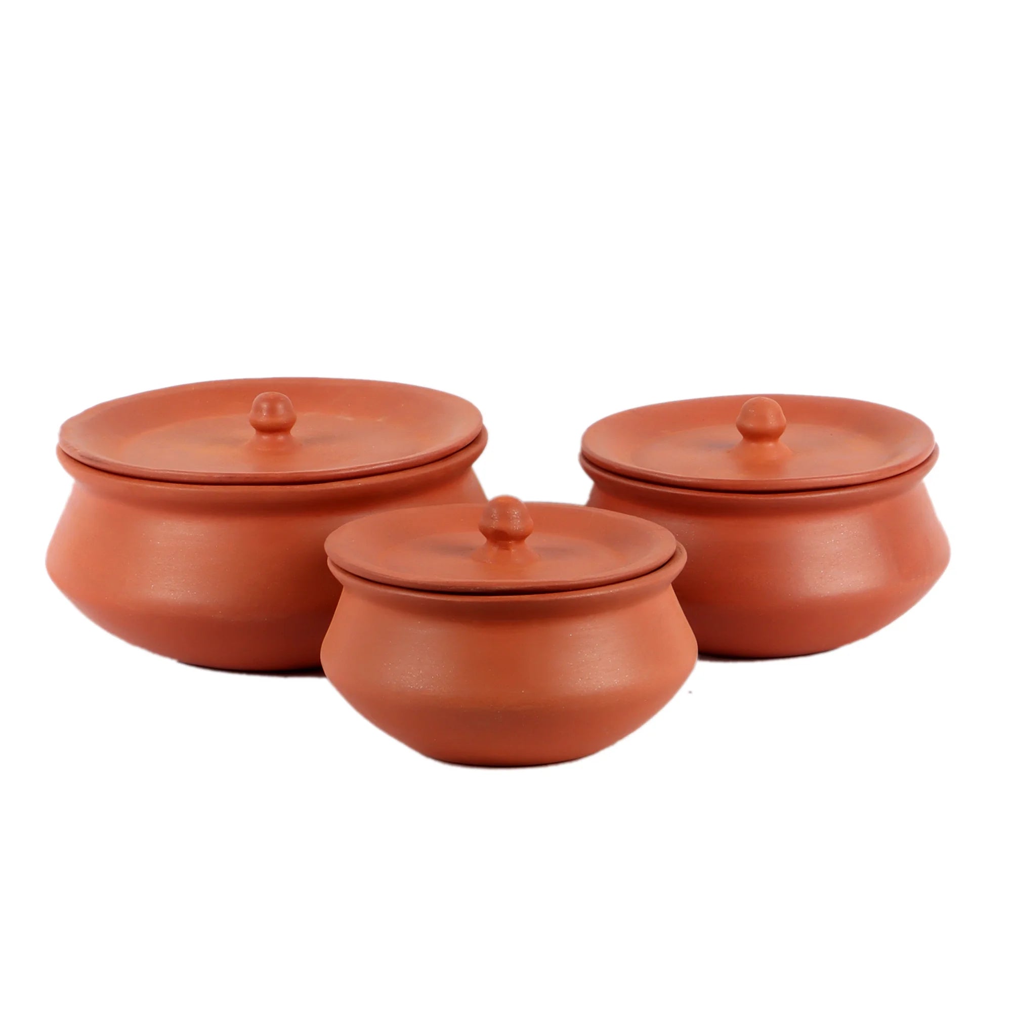 Ayusya Terracota Handi (Set of 03 Pcs.)