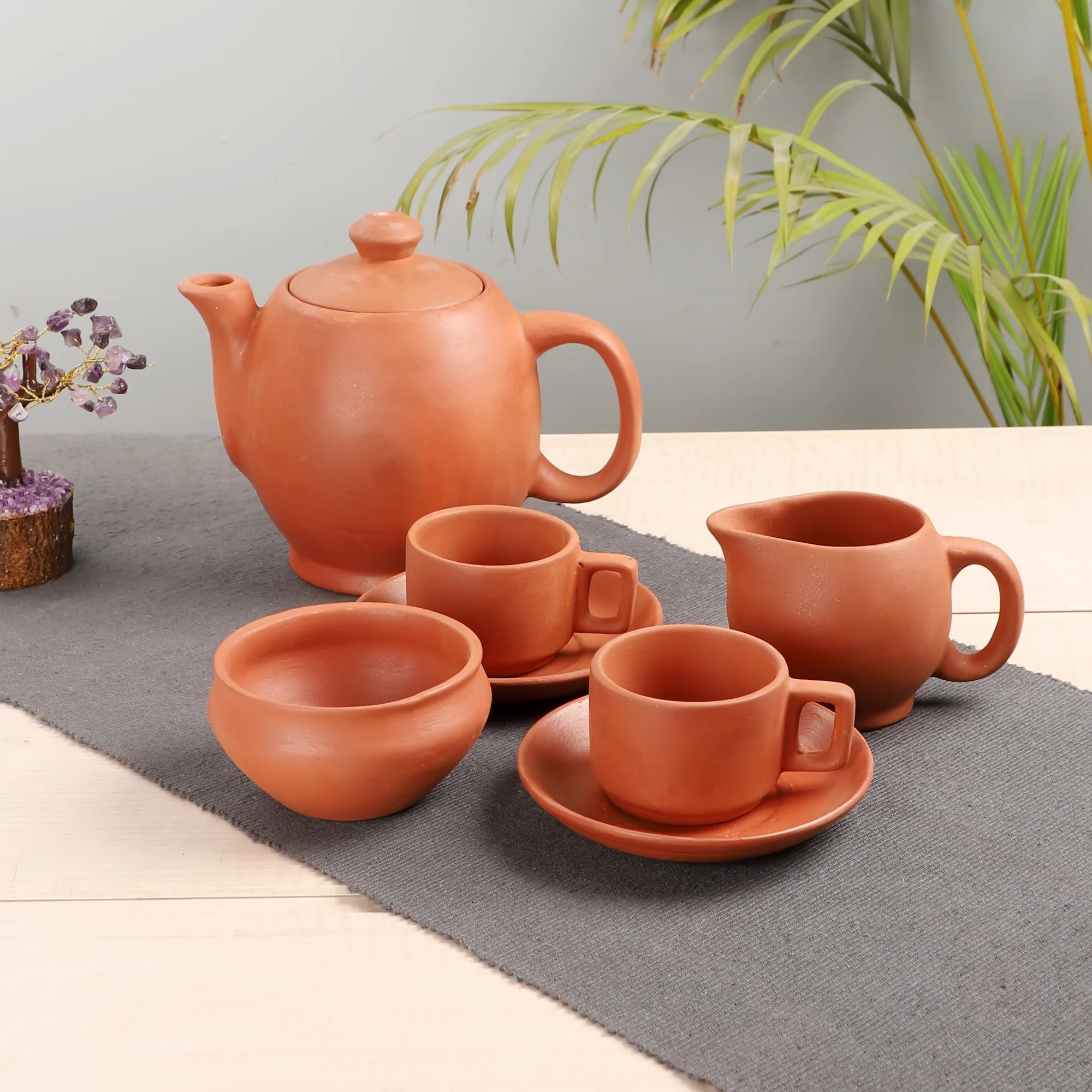 Vridhi Terracota Tea / Coffee Set (06+01) Pcs