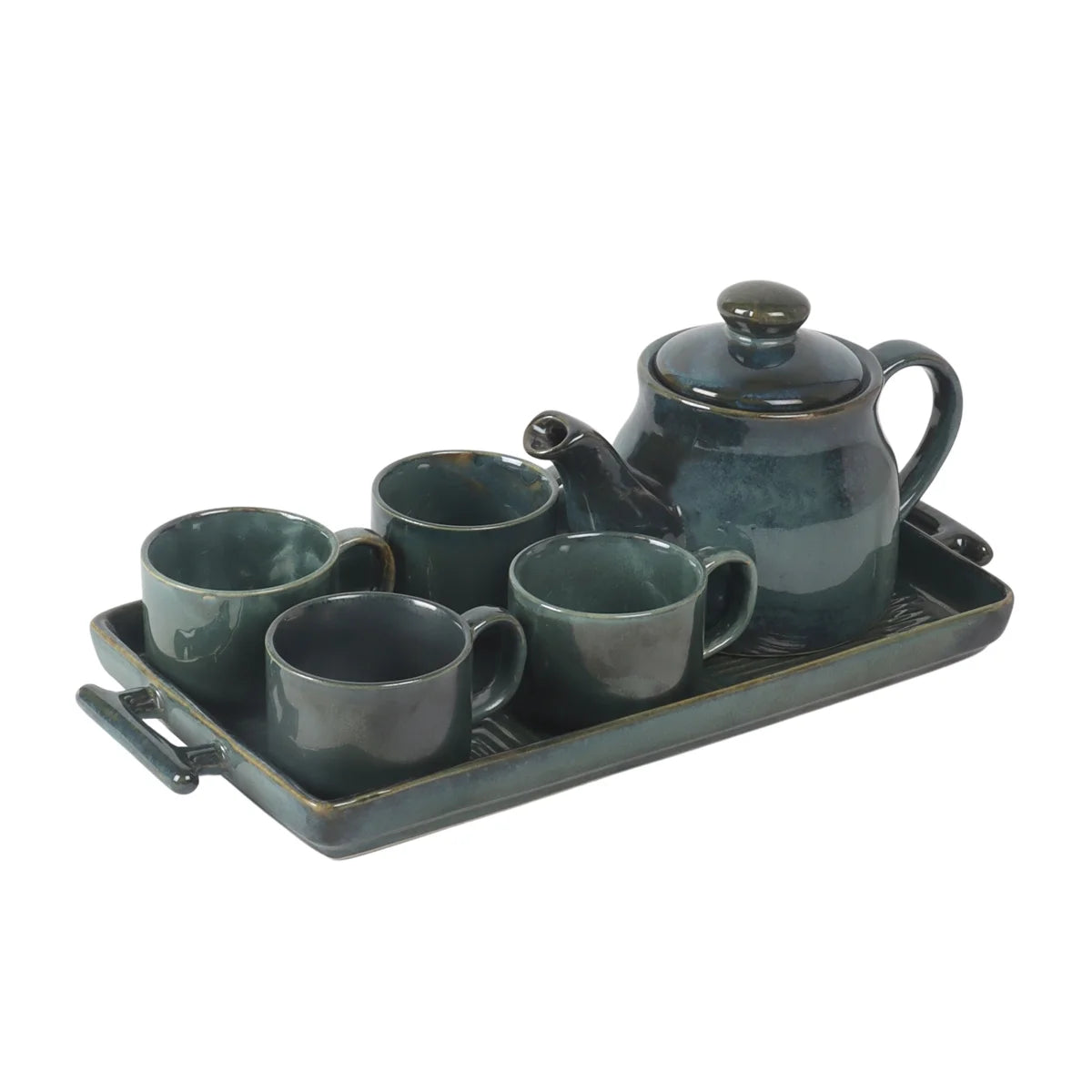 Glintly ceramic Green Tea set for kitchen